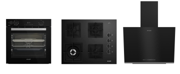 Arçelik Siyah Döküm Wok Ocaklı Buhar Destekli AFRY ( AFC 361 S - OCD K 651 DWYS - ADE 6062 S1 ) Ankastre Set