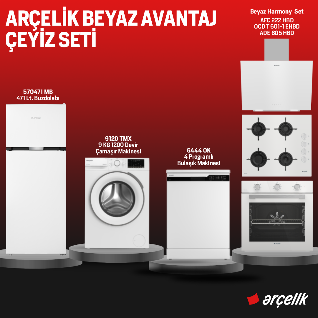 Arçelik Beyaz Avantaj Çeyiz Seti  /  Hatay İline Özel