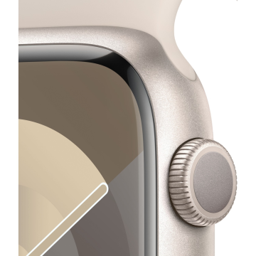 Apple Watch Series 9 GPS 45mm Yıldız Işığı Alüminyum Kasa ve Yıldız Işığı Spor Kordon Akıllı Saat - S/M