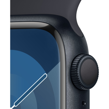 Apple Watch Series 9 GPS 41mm Gece Yarısı Alüminyum Kasa ve Gece Yarısı Spor Kordon Akıllı Saat - S/M