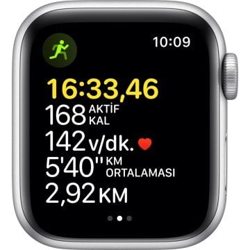 Apple Watch SE GPS 40mm MKNY3TU/A Gümüş Rengi Alüminyum Kasa ve Mavi Spor Kordon Akıllı Saat