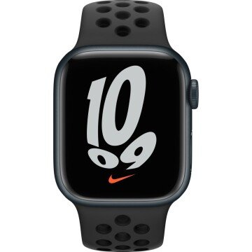 Apple Watch Series 7 Nike GPS 41mm Gece Yarısı Alüminyum Kasa ve Nike Spor Kordon Akıllı Saat